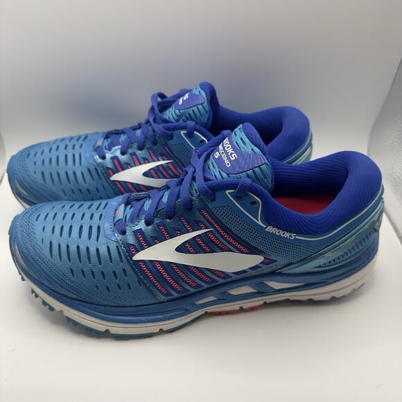 Brooks Transcend 5 Women’s Running Shoes Sz 9 Blue GuideRails Stability Support - Picture 1 of 9